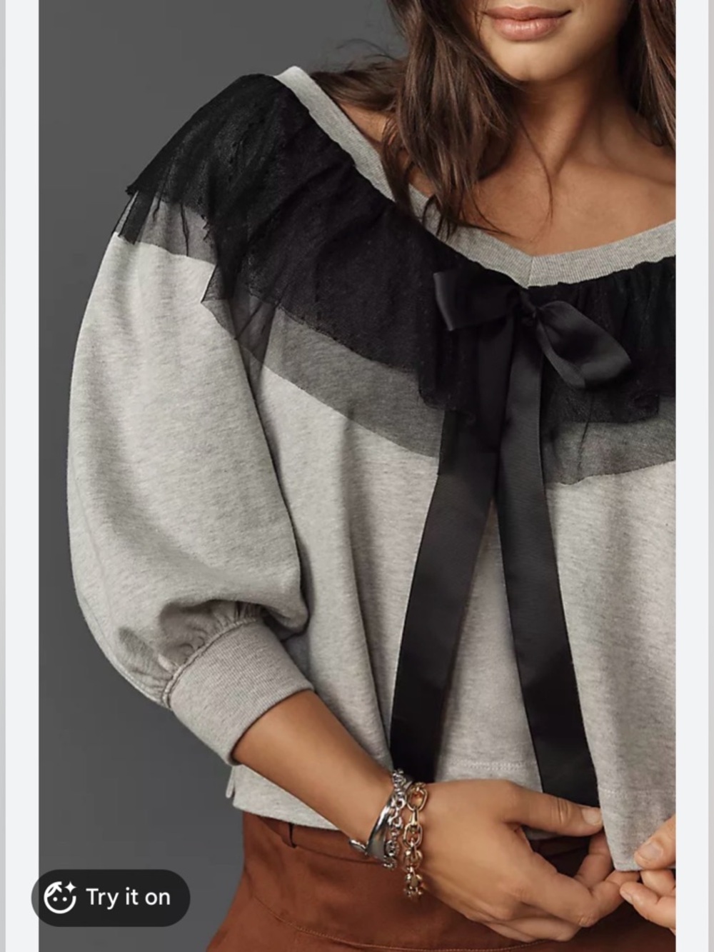 Maeve V-neck bow sweater from Anthropologie XS